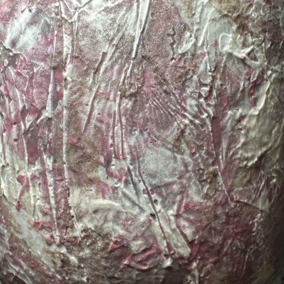 CB2 Crate & Barrel Painterly Pink Natural Swirl Abstract 7” Vase - Picture 7 of 7